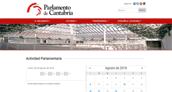 Desktop Screenshot of parlamento-cantabria.es