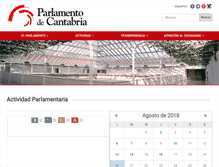 Tablet Screenshot of parlamento-cantabria.es
